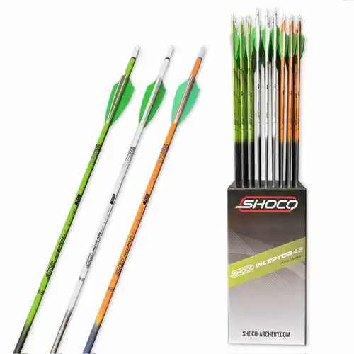 Shocq Fletched Arrow Inceptor 4.2 with Vanes/Point not Installed 