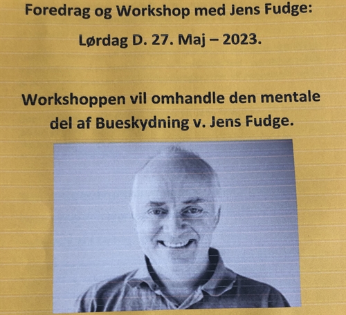 Foredrag og Workshop med Jens Fudge D.27/5-23. "Den mentale del af bueskydning" - (Egen Yogamåtte)